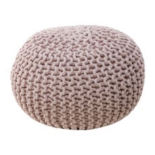 30cm Hand-Knitted Cotton Pouffe